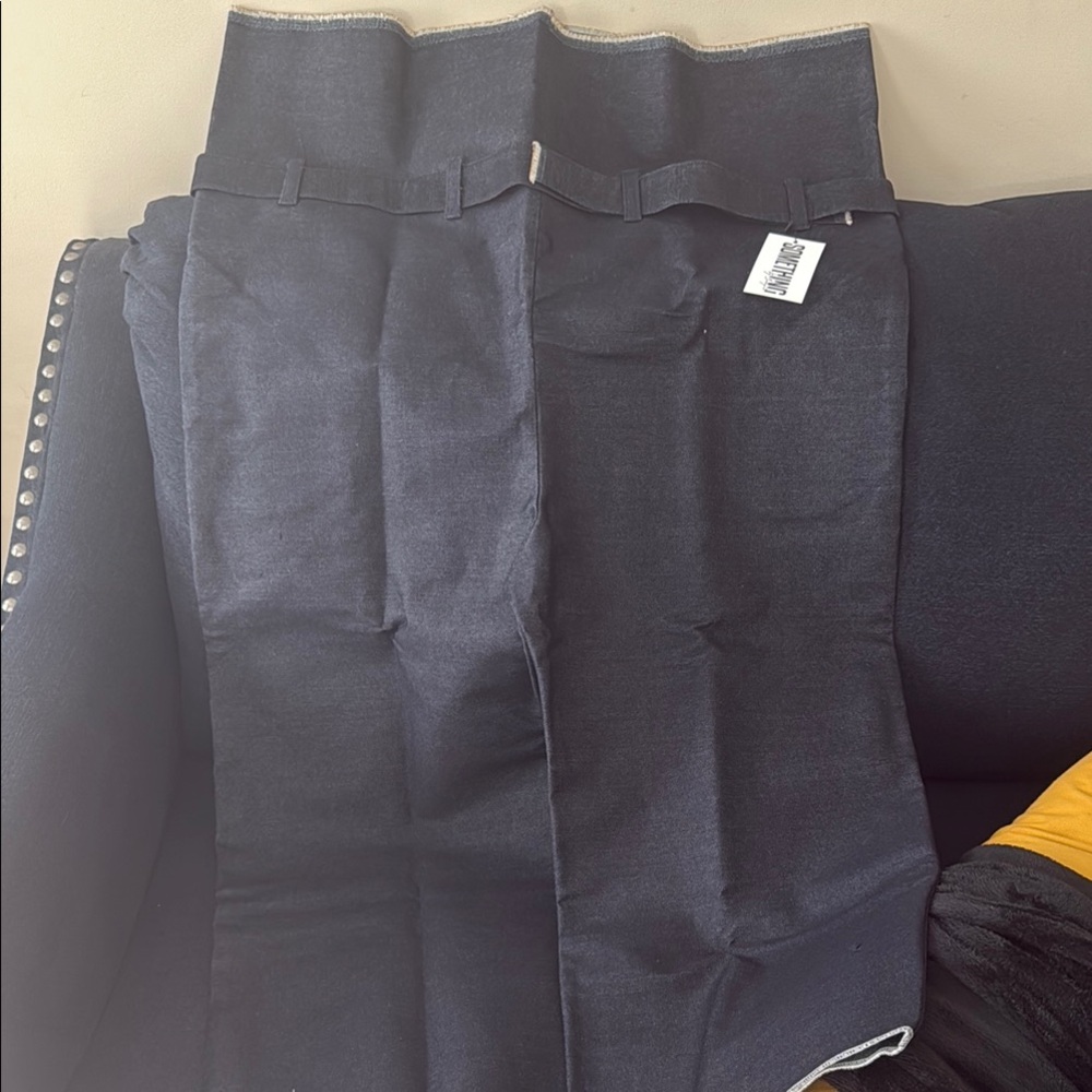 Dark Blue Denim PaperBag Jeans